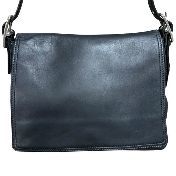 Coach Vintage Black Leather Legacy Studio Flap Shoulder Bag NWOT - Picture 2 of 16